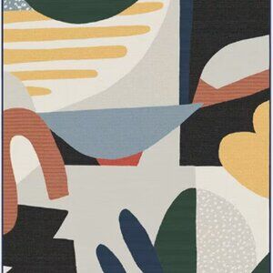 Outdoor Medley Multicolor Rug Rug + Pad System  3'x5'